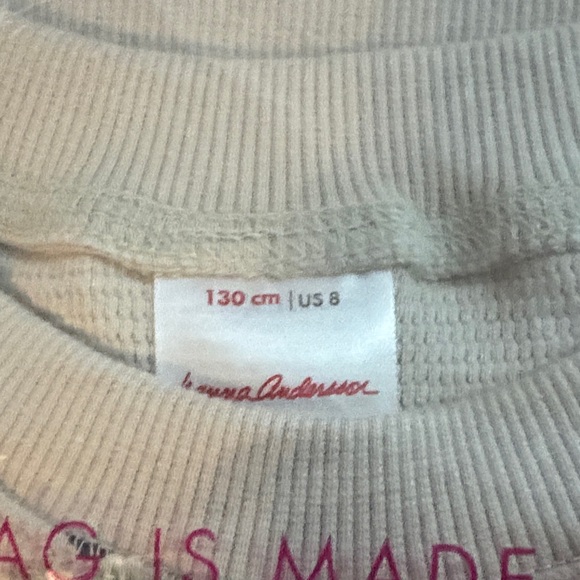 Hanna Andersson Cream Waffle Crewneck - Picture 2 of 7